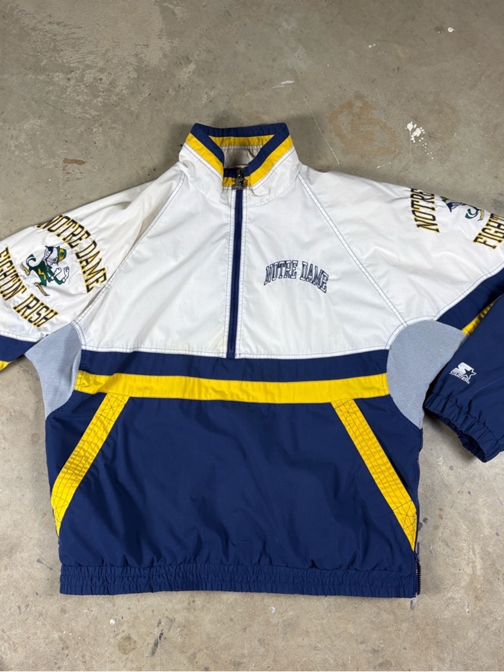 Vintage Men’s XL Notre Dame Pullover Windbreaker Jacket